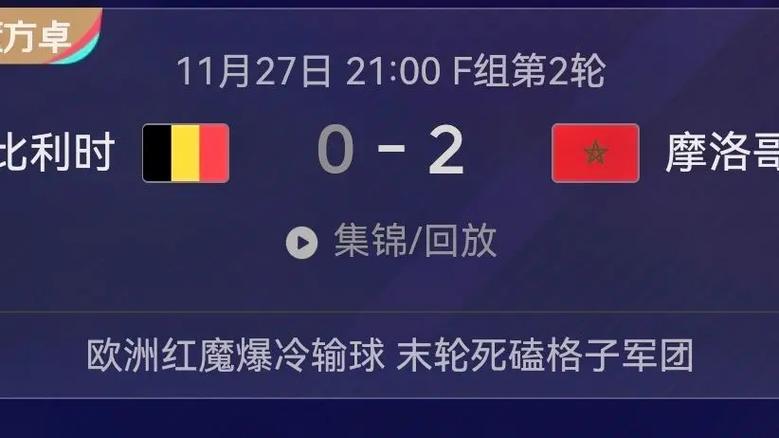 比利时vs摩洛哥投注价格