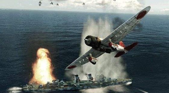 美军飞机炸日本航母
